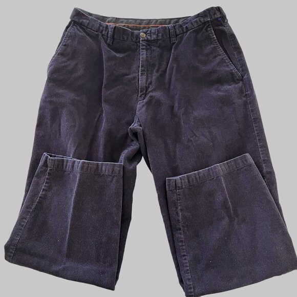 Vtg 90s Corduroy Pants Adult 36x29 Straight Fit 5-Pocket Stretch Pleated Mens - Picture 5 of 10